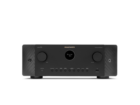 Marantz Cinema 60 7.2 channel AV receiver front panel, one of two receivers on this list with full 7.2 pre-outs