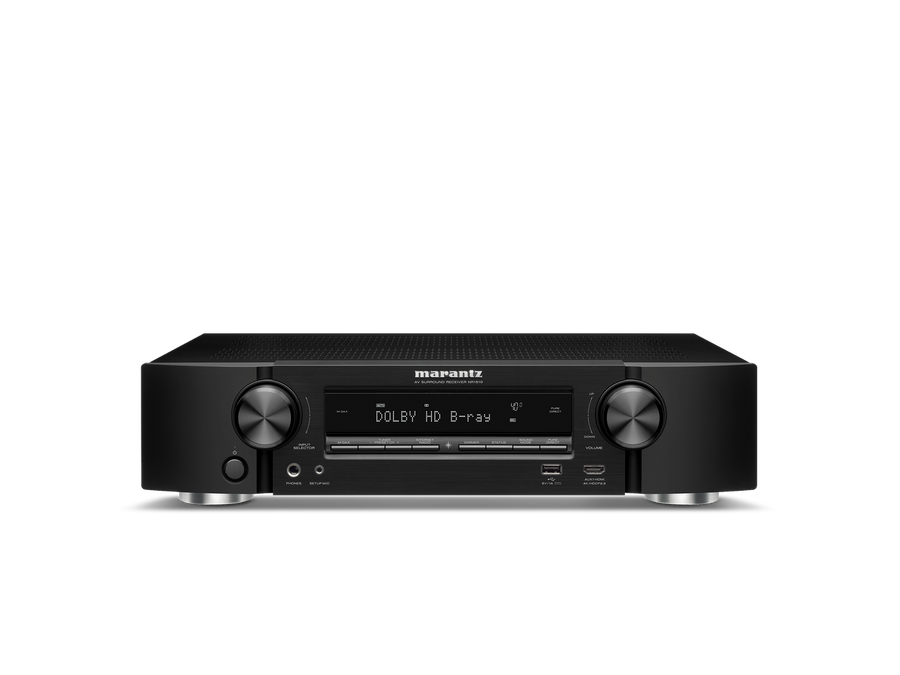Marantz NR 1510 5.2 Ch. 4K UHD AV Receiver - 50 Watts Per Ch. | 6+1 HDMI In / 1 Out | HEOS | Voice Control
