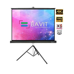 Bavit 4:3 Tripod Projection Screen - Matt White Fabric 4K/Full HD & 3D Ready