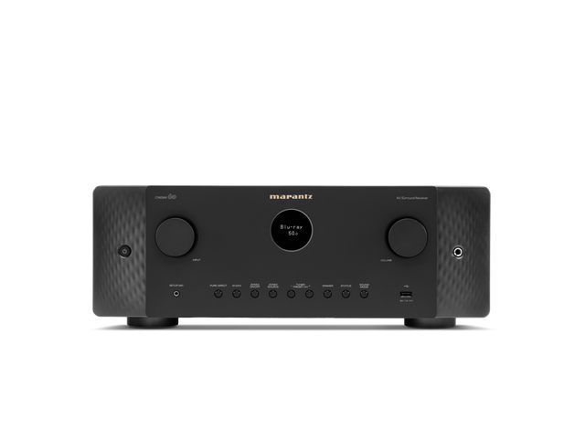 Marantz Cinema 60 7.2 channel AV receiver front panel, one of two receivers on this list with full 7.2 pre-outs