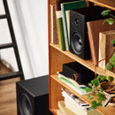 Argon Audio Forus 5 Passive Bookshelf Speakers - lifestyle setup