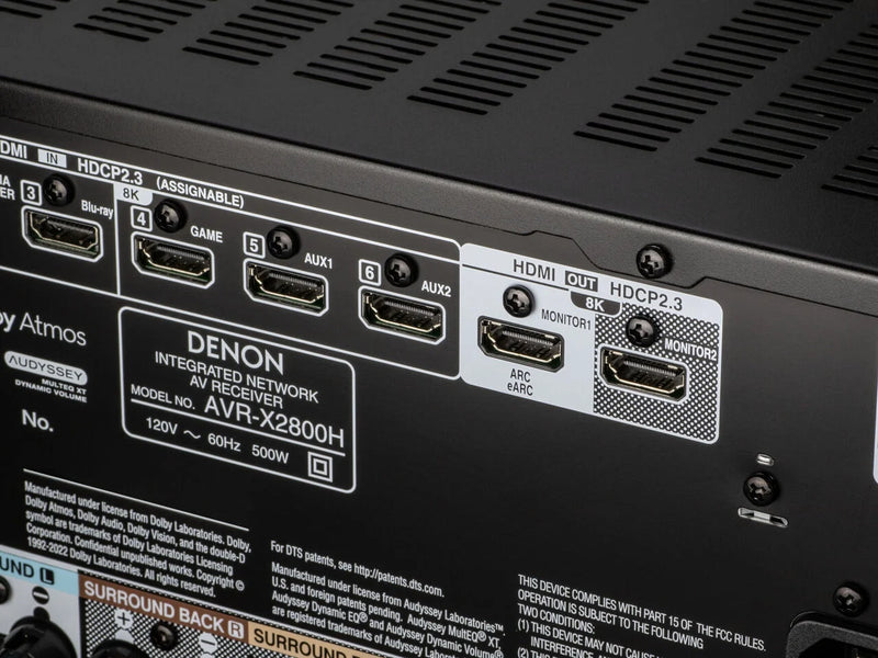 Denon AVR-X2800H 7.2 channel 8K AV Receiver
