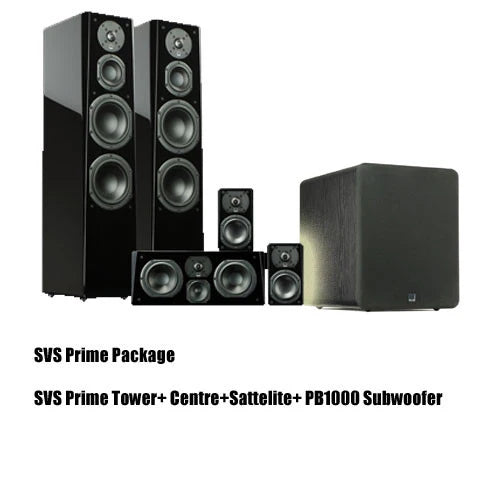 SVS Prime 5.1 Prime Tower + Center + Sattelite + PB 1000 Subwoffer Speaker Package