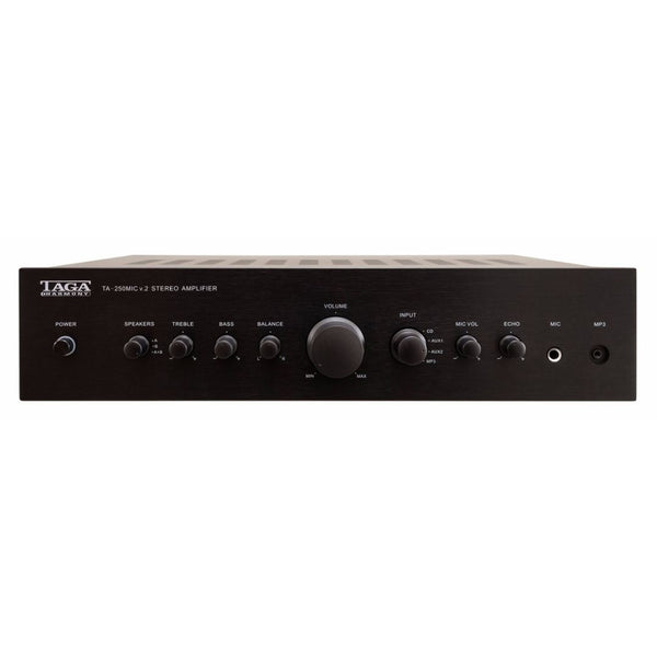 Taga Harmony TA-250MIC | CI A/B Speakers Integrated Amplifier With Built-in MIC Input BLACK