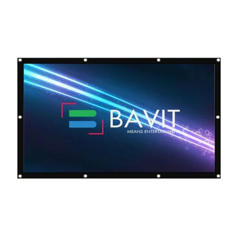 Bavit 4:3 Eyelet Projection Screen - Matt White Fabric 4K/Full HD & 3D Ready