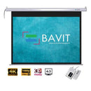 Bavit 4:3 Motorized Projection Screen - Matt White Fabric 4K/Full HD & 3D Ready