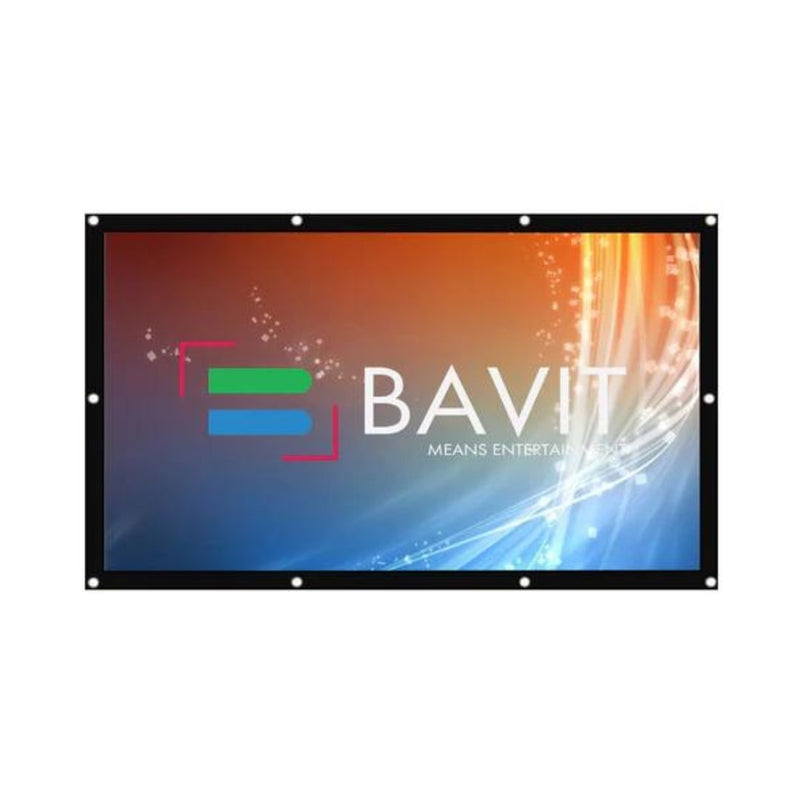 Bavit 4:3 Eyelet Projection Screen - Matt White Fabric 4K/Full HD & 3D Ready