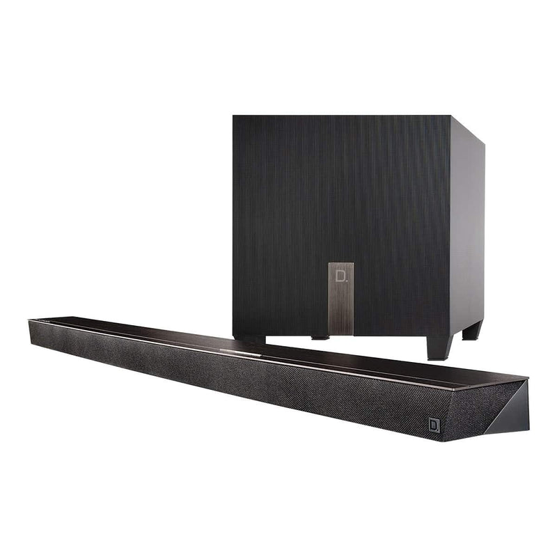 Definitive Technology Studio Slim 3.1-channel system includes slim sound bar and wireless subwoofer