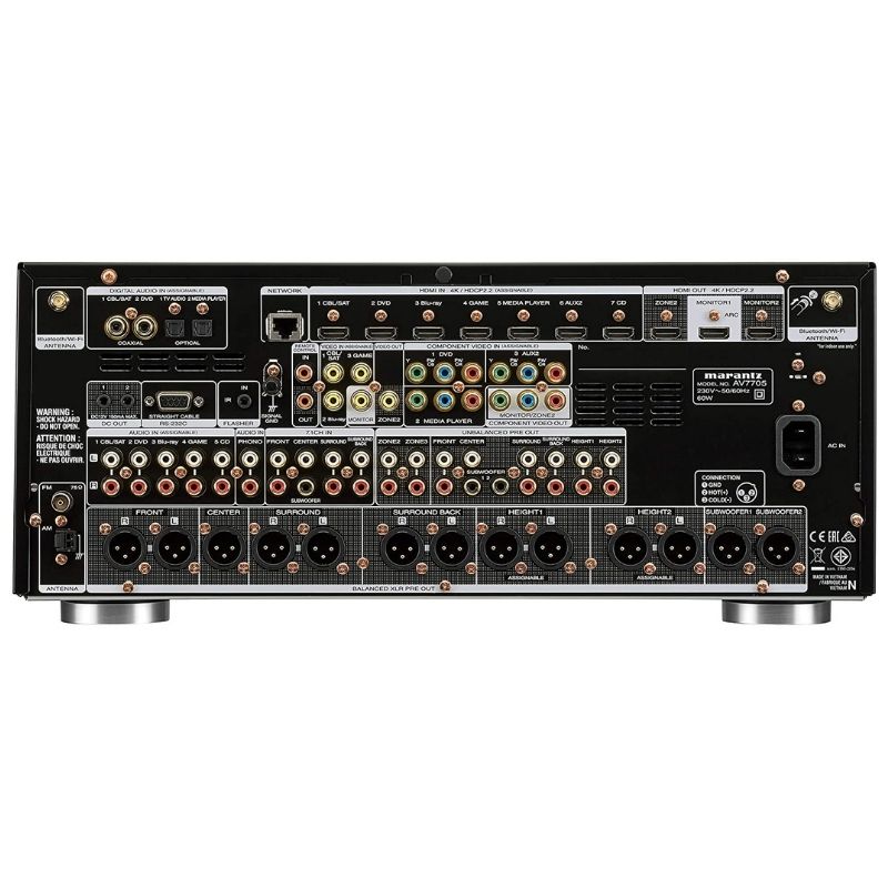 Marantz AV7705 11.2CH 4K Ultra HD AV Surround Pre-Amplifier With Wifi, Bluetooth &amp; Alexa Voice Control