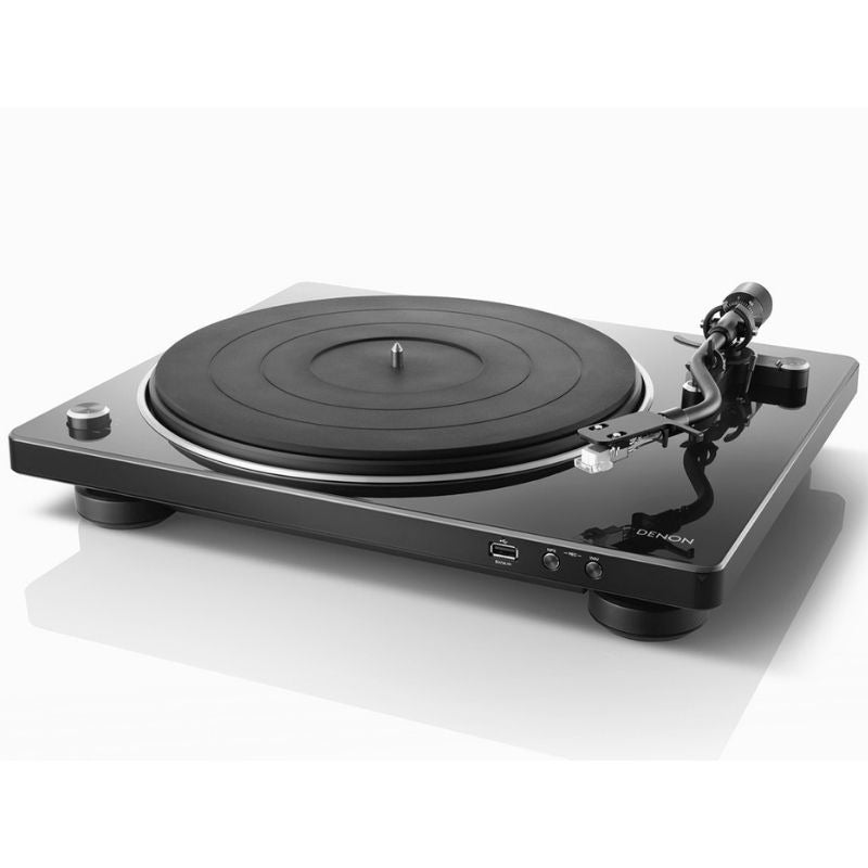Denon DP-450USB Belt Driven Turntable With Pre Installed MM Cartridge, Built In Phono Equalizer & USB Output For Recording