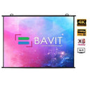 Bavit 16:9 Map Type Projection Screen - Matt White Fabric 4K/Full HD & 3D Ready