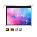 Bavit 4:3 Wall Type Projection Screen with Spring Action - Matt White Fabric 4K/Full HD & 3D Ready