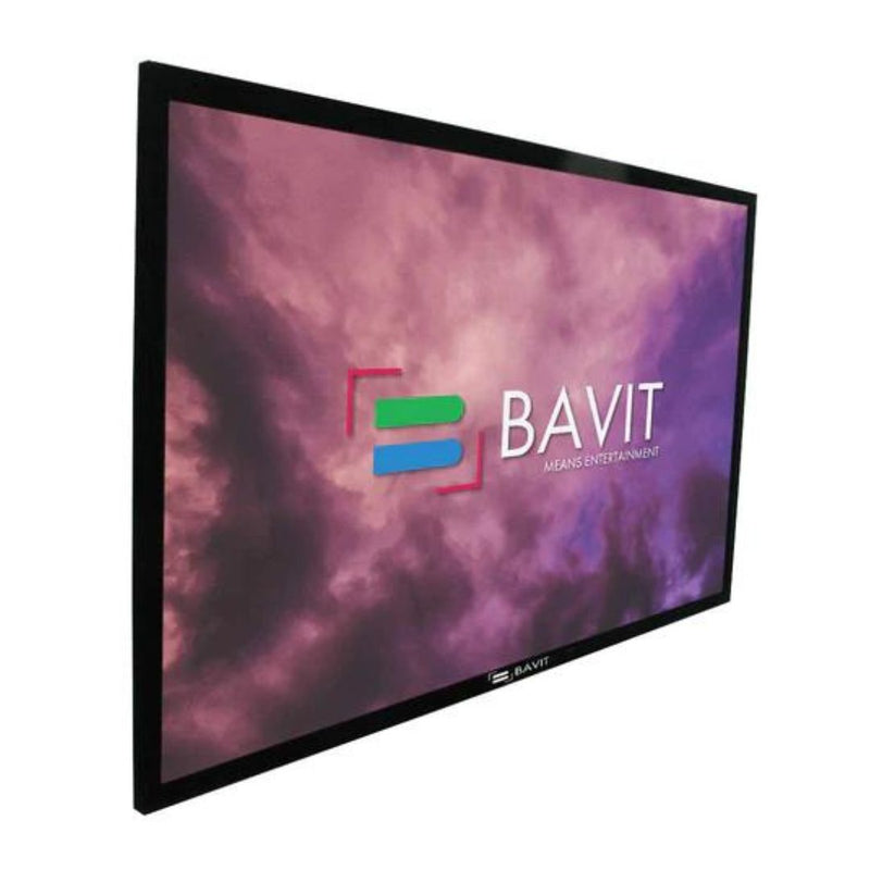 Bavit 16:9 Fixed Frame Projection Screen - Matt White Fabric 4K/Full HD & 3D Ready