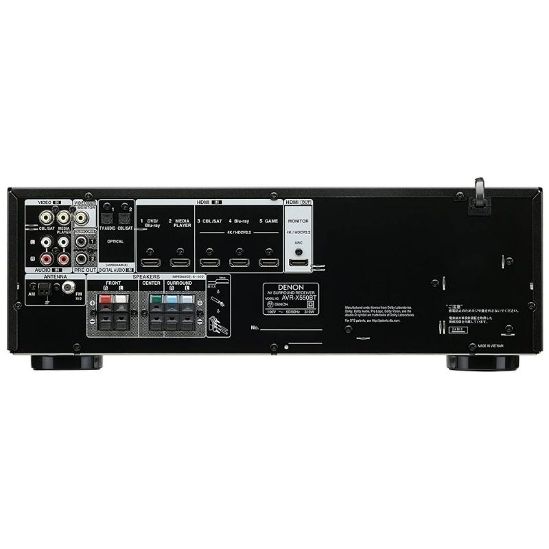 Denon AVR-X550BT 5.2 Ch.  4K UHD AV Receiver